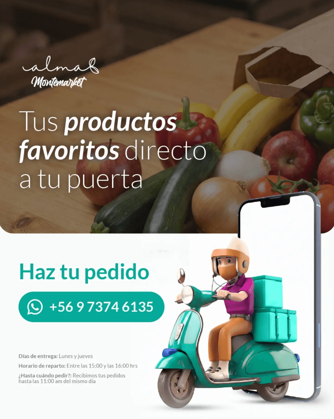 Tus productos favoritos directo a tu puerta — haz tu pedido por WhatsApp.